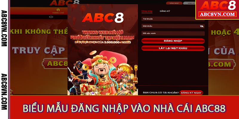 Biểu mẫu đăng nhập vào nhà cái ABC8